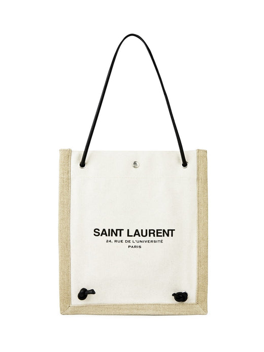 Saint Laurent Universite Crossbody Bag — White Textile