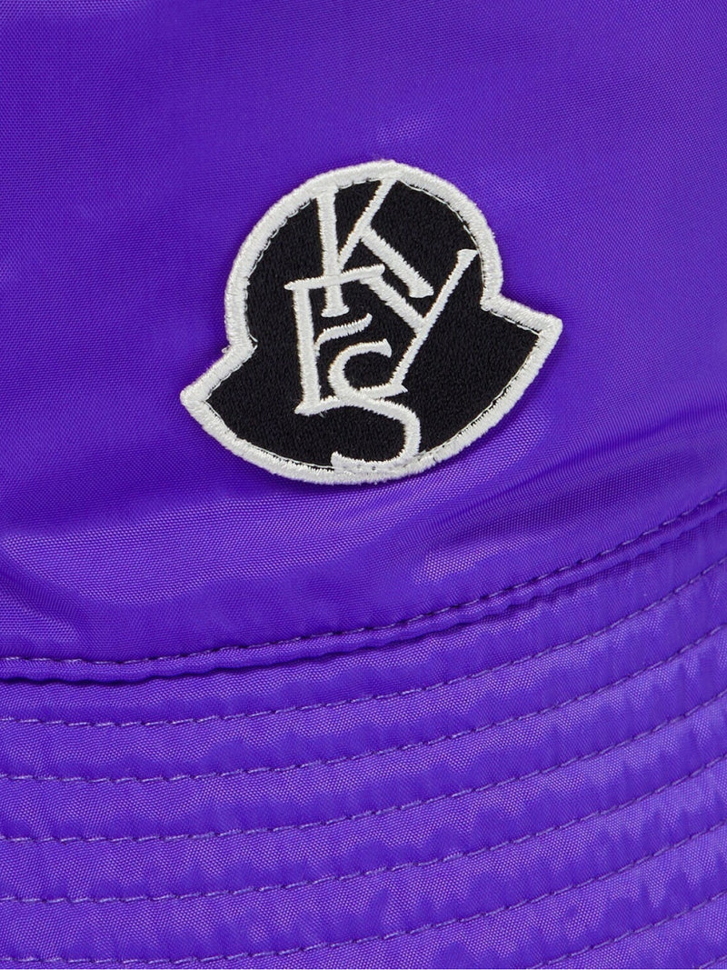 Moncler I109f3b00004596t163i Logo Bucket Hat — Purple Polyester