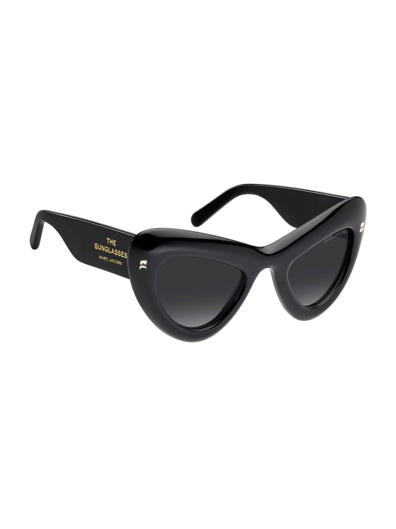 Marc Jacobs 798smngcry Cat-Eye Sunglasses — Black Acetate