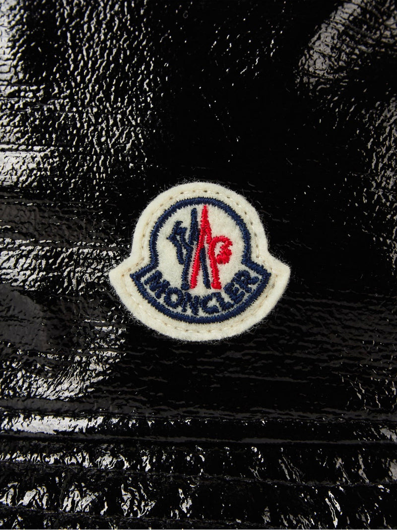 Moncler J20933b00011596l1999 Logo Patch Bucket Hat — Black Polyester
