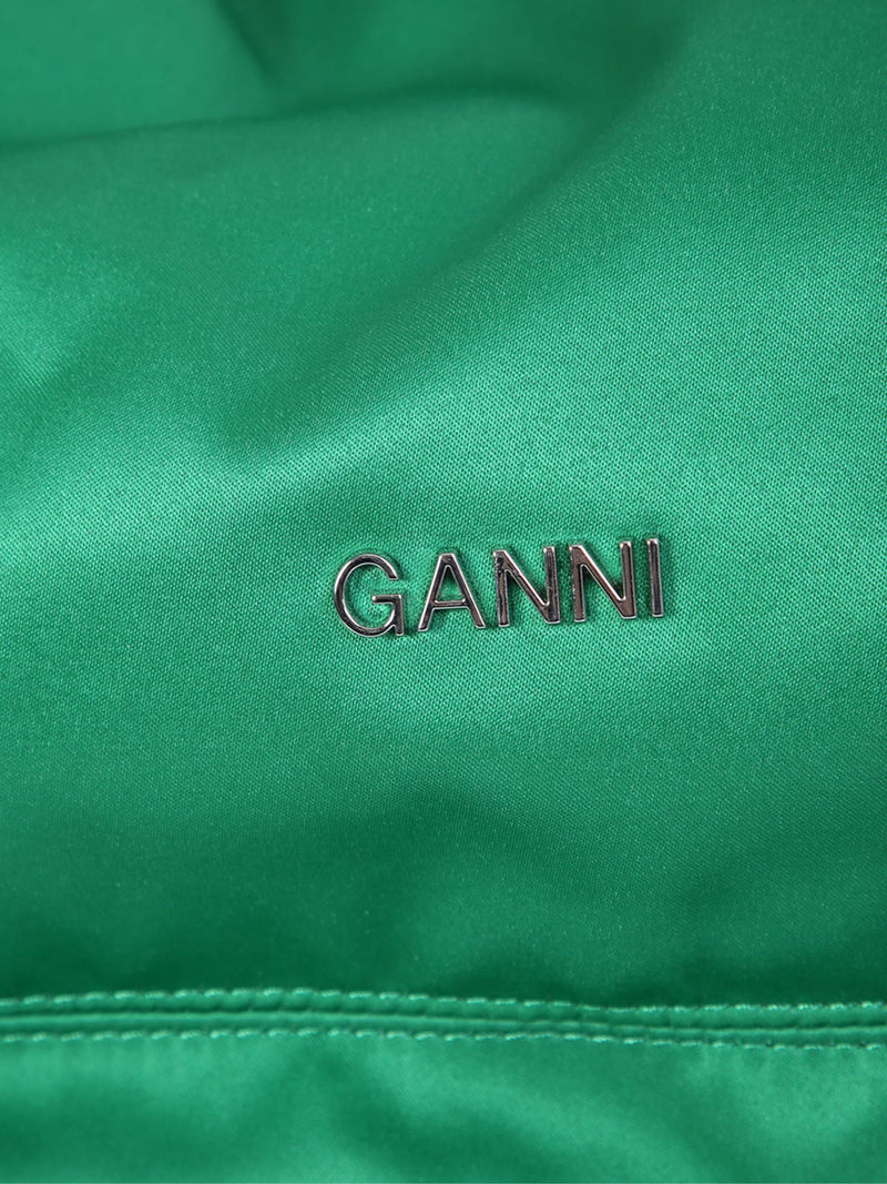 Ganni Passepartout Hobo Bag — Green Textile