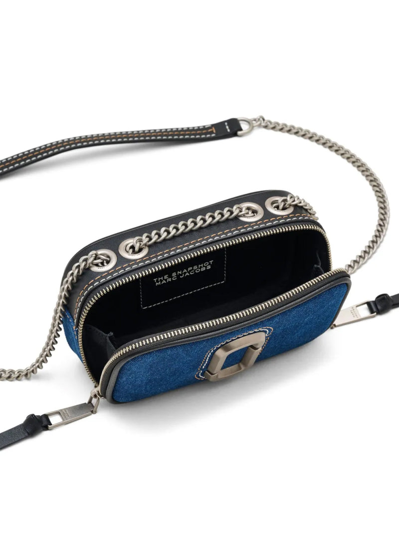 Marc Jacobs Denim Chain Shoulder Bag — Blue Textile