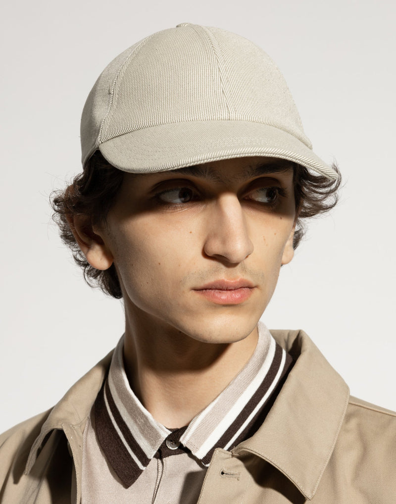 Burberry 8095005 Ekd Logo Baseball Cap — Gray Cotton Caps