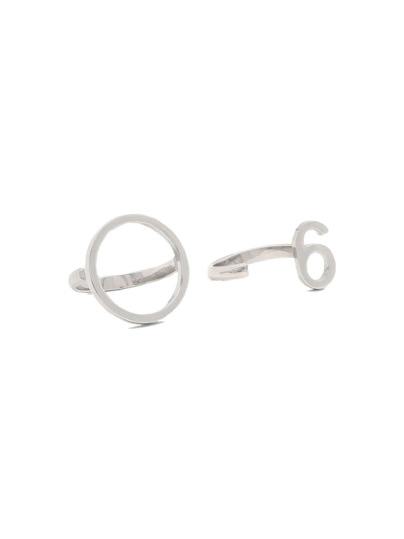 Maison Margiela Logo Ring — Silver Brass Rings