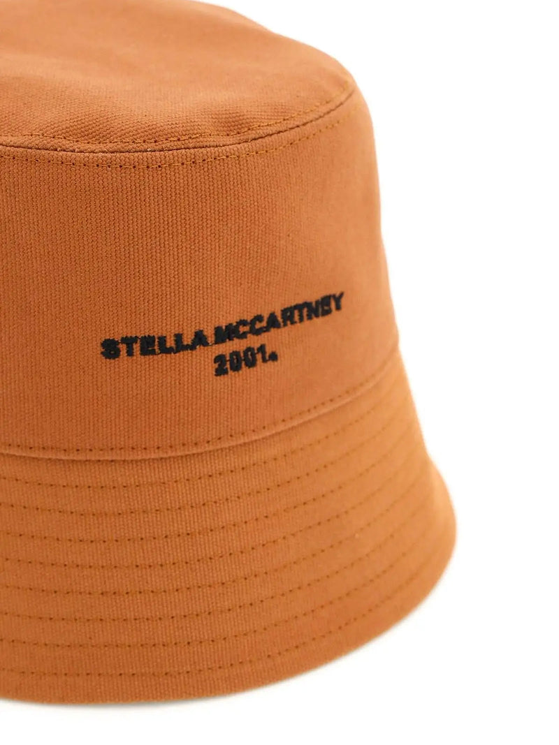 Stella Mccartney 900453wp01132312 Eco Cotton Logo Bucket Hat — Brown