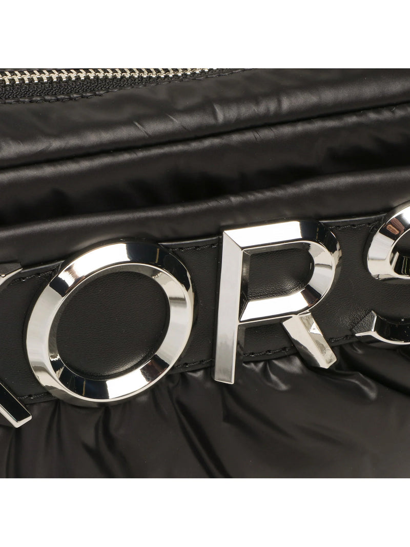 Michael Kors Leonie Crossbody Bag — Black Textile