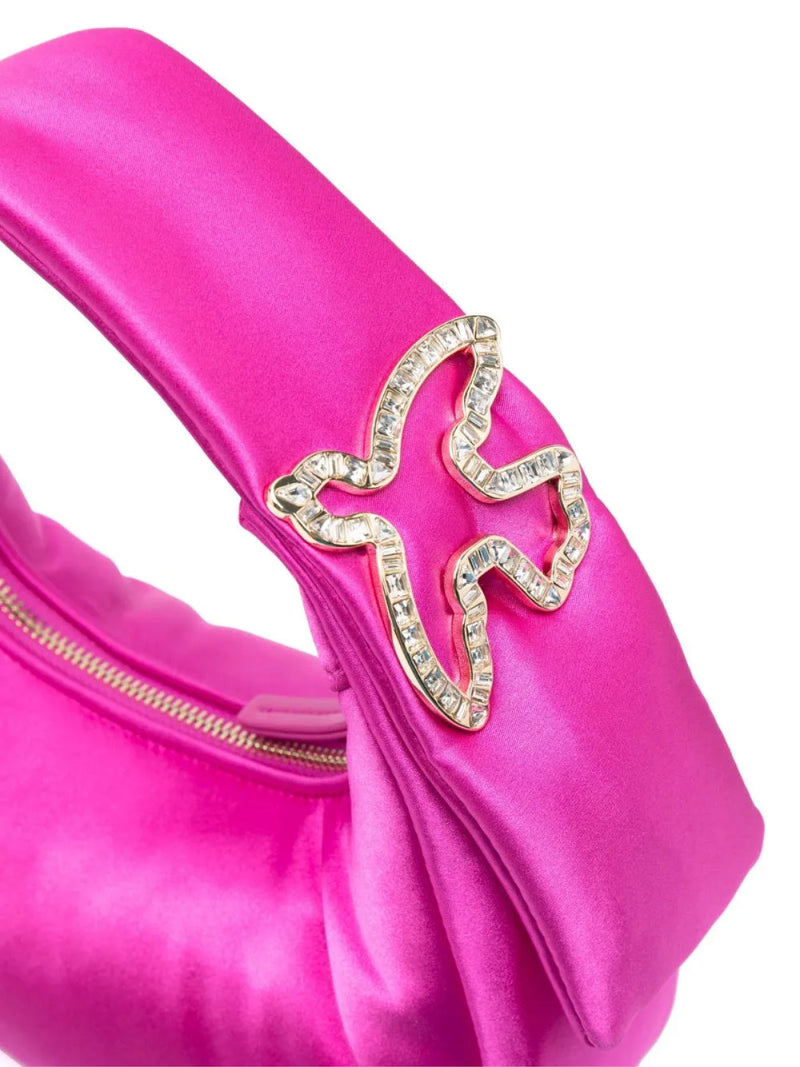 Pinko Vibu Hobo Bag — Pink Polyester
