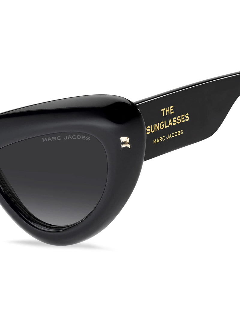 Marc Jacobs 798smngcry Cat-Eye Sunglasses — Black Acetate