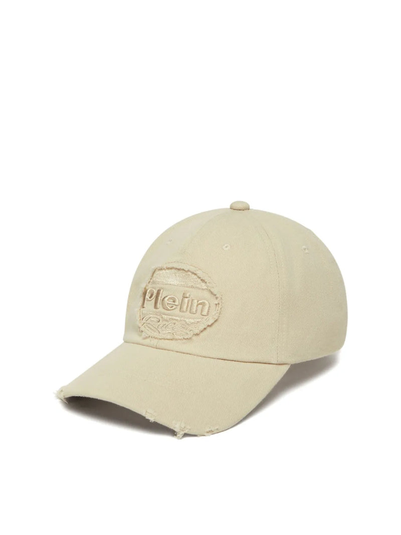 Philipp Plein Paeauac0624pte003n06 Baseball Cap — Beige Cotton Caps