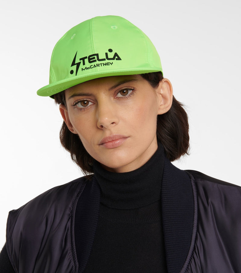 Stella Mccartney 900709w88993704 Logo-Embroidered Baseball Cap — Green Polyamide Caps