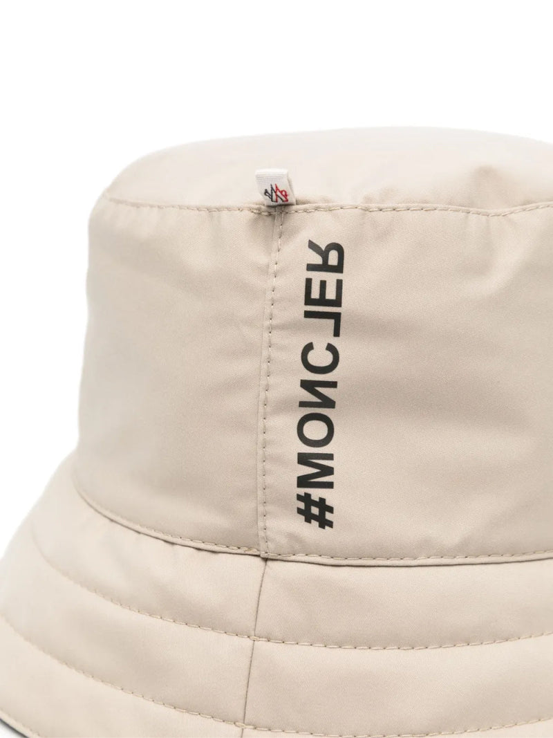 Moncler J10983b0000153694230 Bucket Hat — Beige Polyamide