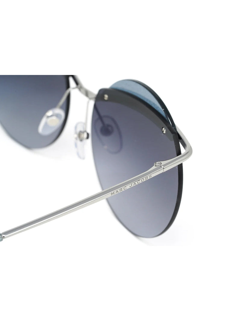 Marc Jacobs 102s6lb Round Metal Sunglasses — Blue