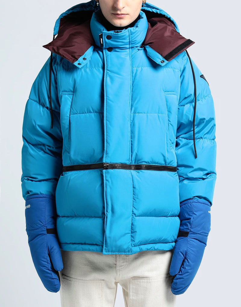 Off-White Ski Mittens — Blue Polyamide Glove