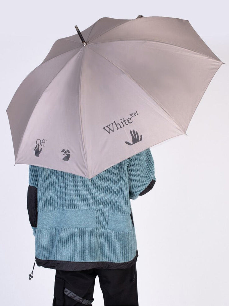 Swimming Man Logo Long Umbrella Grey Accessories > Umbrellas