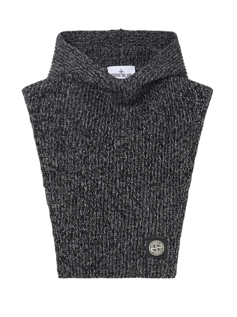 Stone Island K2s15n100010s00l3 Compass Logo Balaclava — Gray Polyester Beanies