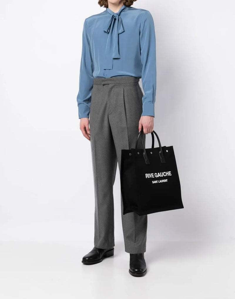 Saint Laurent Tote Bag — Black Textile