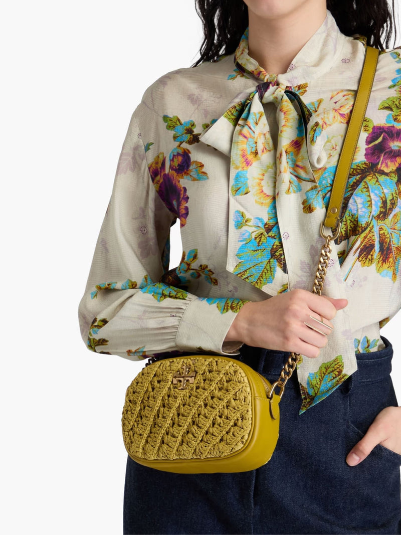 Tory Burch Kira Shoulder Bag — Green Leather