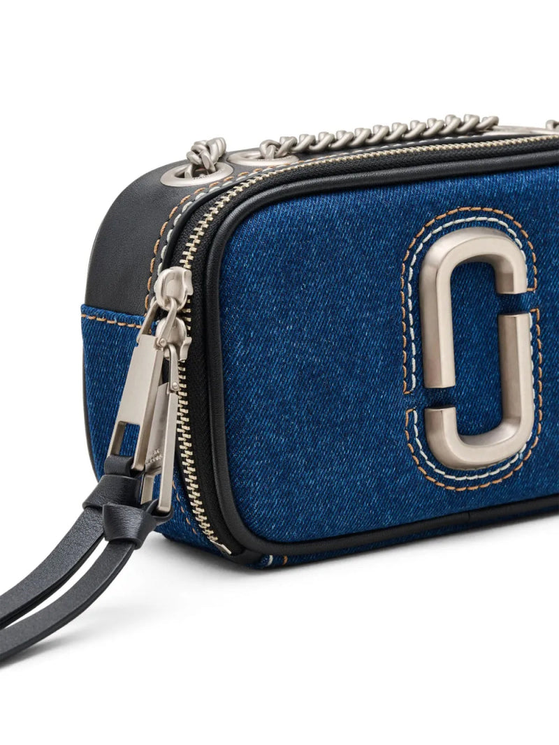 Marc Jacobs Denim Chain Shoulder Bag — Blue Textile
