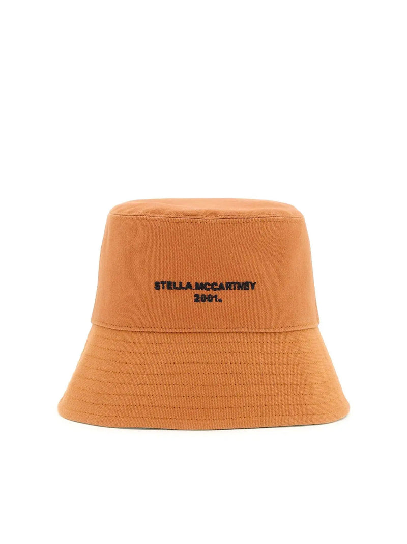Stella Mccartney 900453wp01132312 Eco Cotton Logo Bucket Hat — Brown