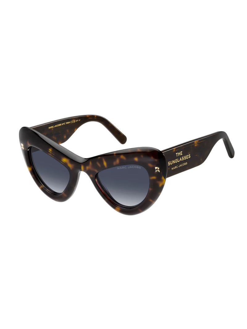 Marc Jacobs 798saiocry Cat-Eye Sunglasses — Brown Acetate