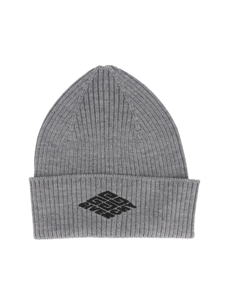 Givenchy Gvcappu72332 4g Logo Wool Beanie — Gray Beanies