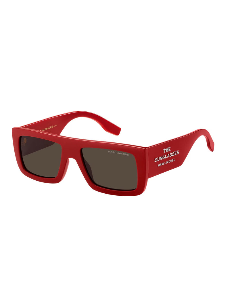 Marc Jacobs 775sc9ared Logo-Print Acetate Sunglasses — Red