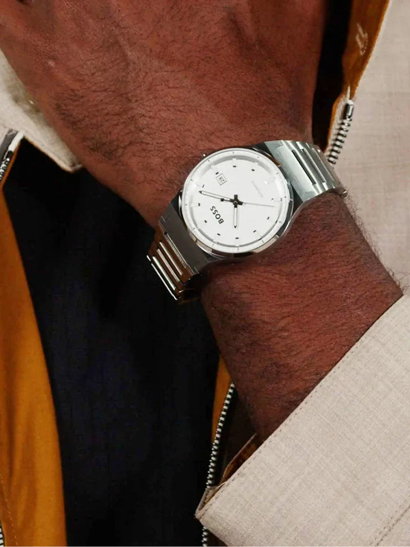 Hugo Boss Candor Watch — Silver Stainless Steel Watches