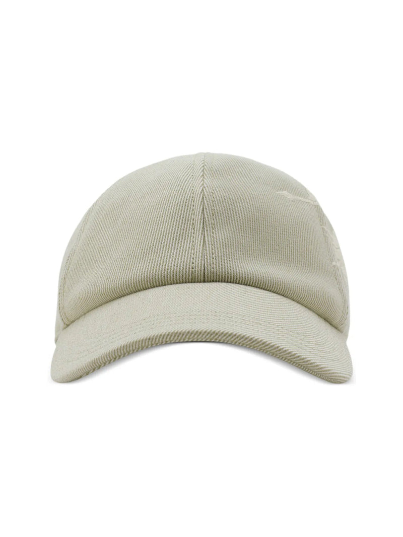 Burberry 8095005 Ekd Logo Baseball Cap — Gray Cotton Caps