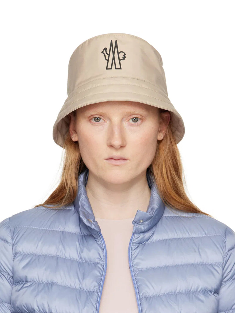 Moncler J10983b0000153694230 Bucket Hat — Beige Polyamide