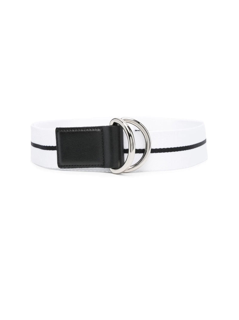 Palm Angels Venice Track Tape Belt — White Leather