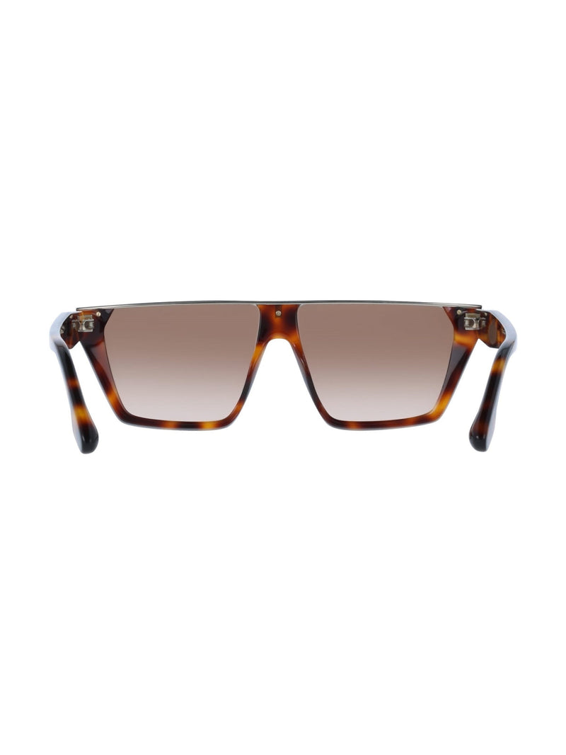 Victoria Beckham Vb683s215 Logo Arm Sunglasses — Brown Acetate