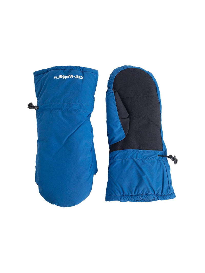Off-White Ski Mittens — Blue Polyamide Glove