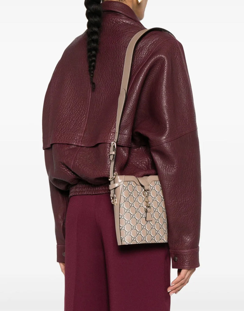 Gucci Gg Shadow Shoulder Bag — Brown Leather