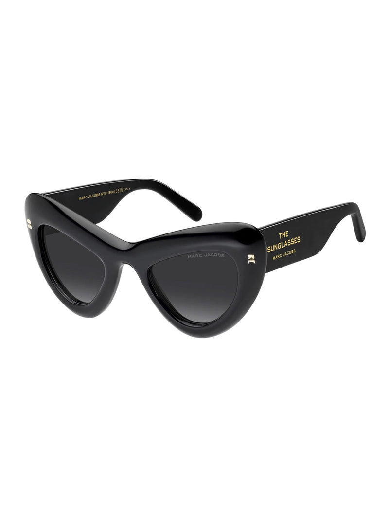 Marc Jacobs 798smngcry Cat-Eye Sunglasses — Black Acetate