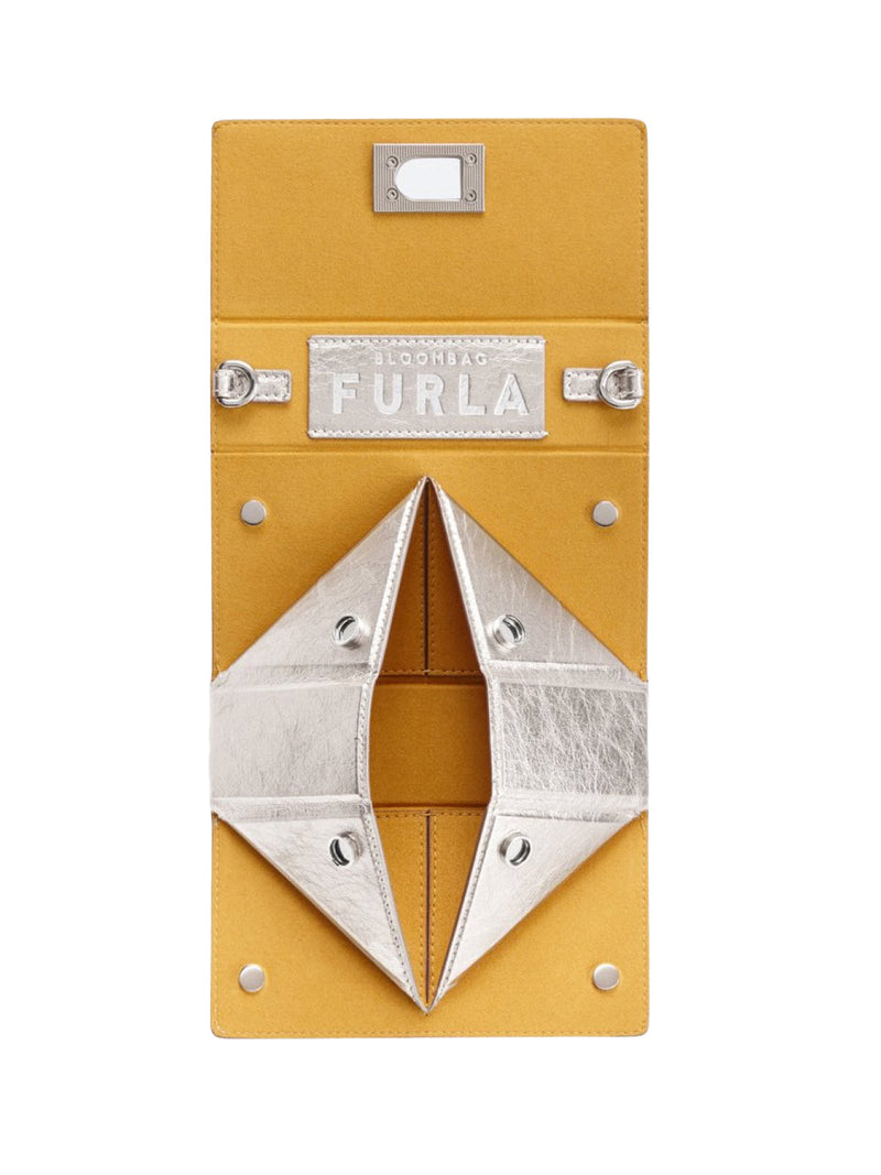 Furla Shoulder Bag — Silver Textile