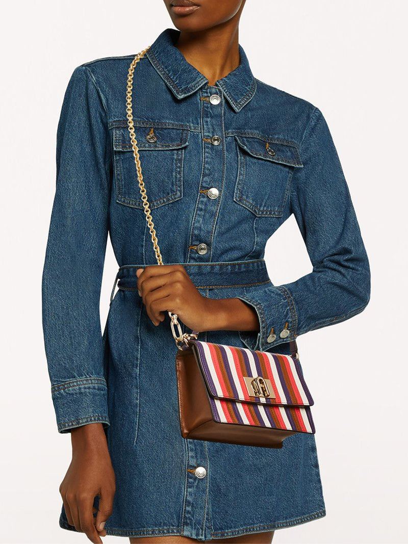 Furla Crossbody Bag — Brown Leather