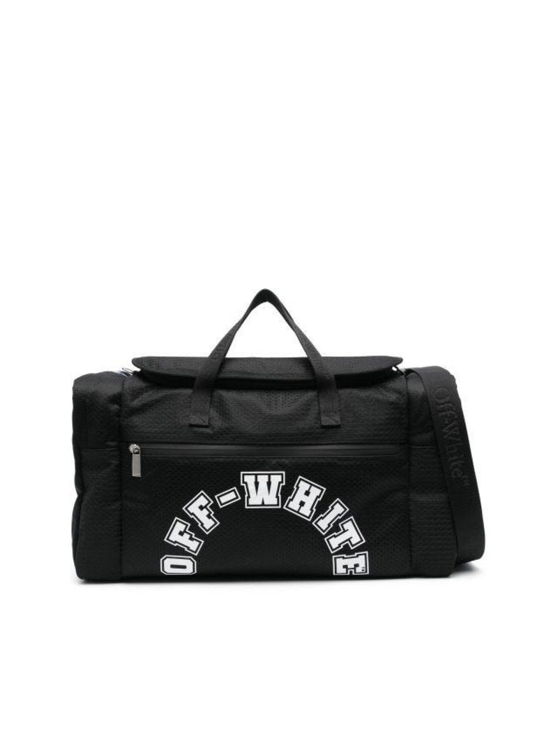 Off-White Baseball Logo Duffle Bag — Black Nylon