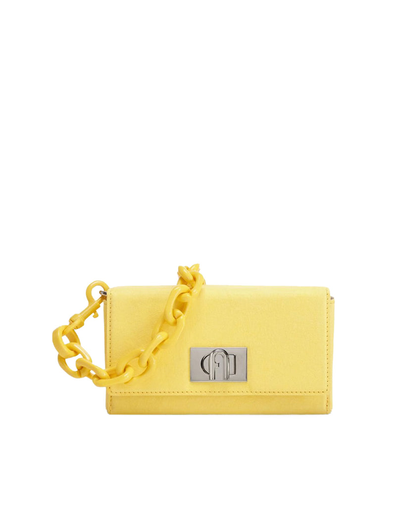 Furla Shoulder Bag — Yellow Textile