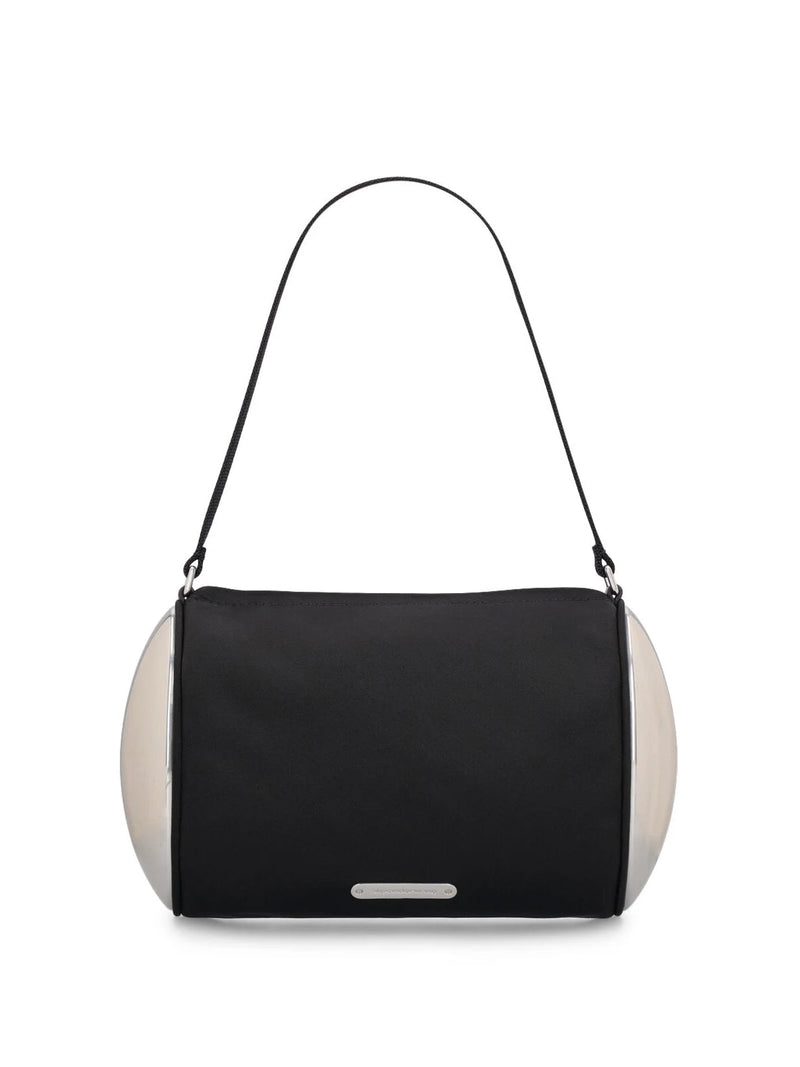 Alexander Wang Dome Barrel Clutch — Black Polyester
