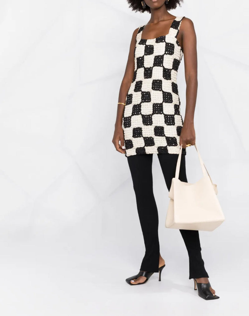 Nanushka The Origami Tote Bag — Beige Polyurethane