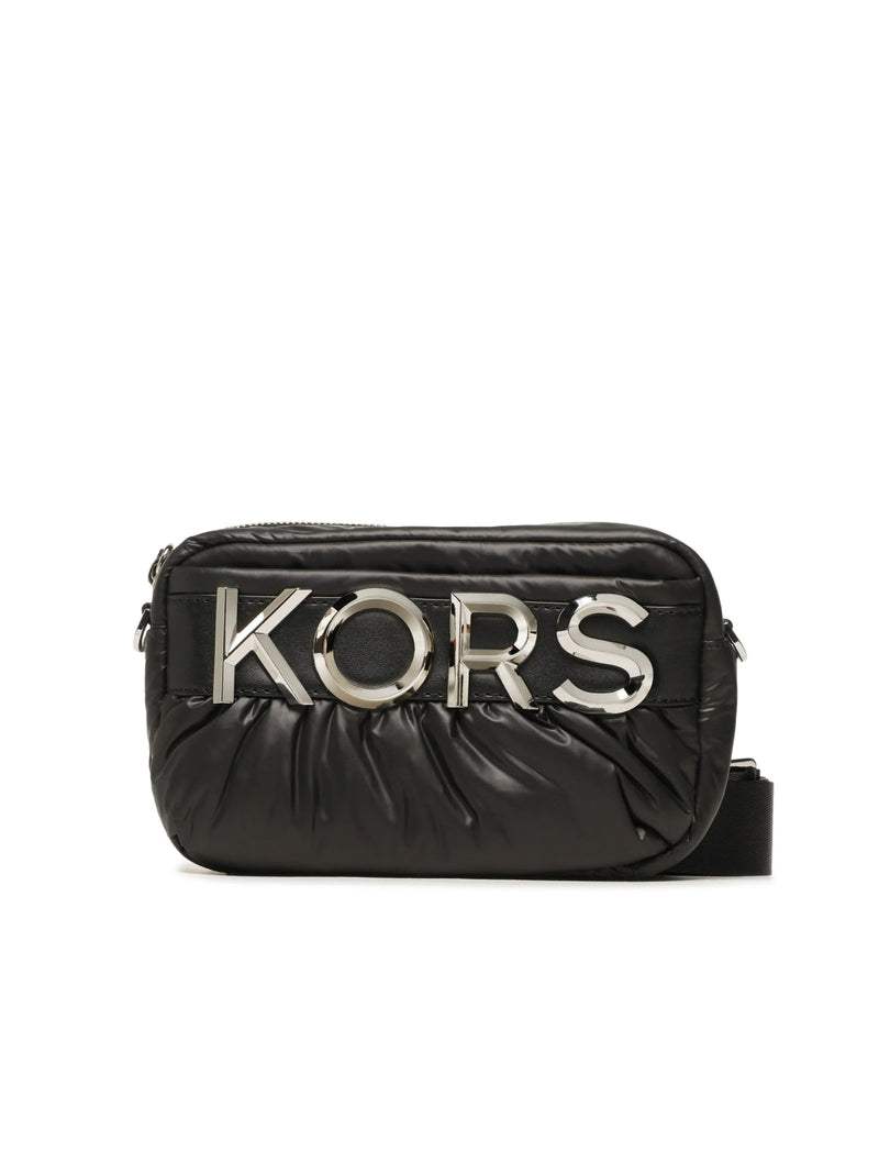 Michael Kors Leonie Crossbody Bag — Black Textile
