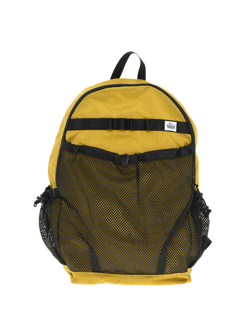 Woolrich Ripstop & Mesh Backpack — Yellow Textile
