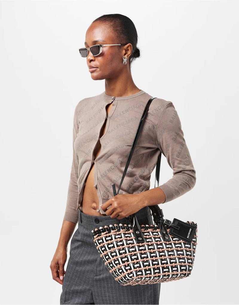 Balenciaga Braided Textile Tote Bag — Multicolor