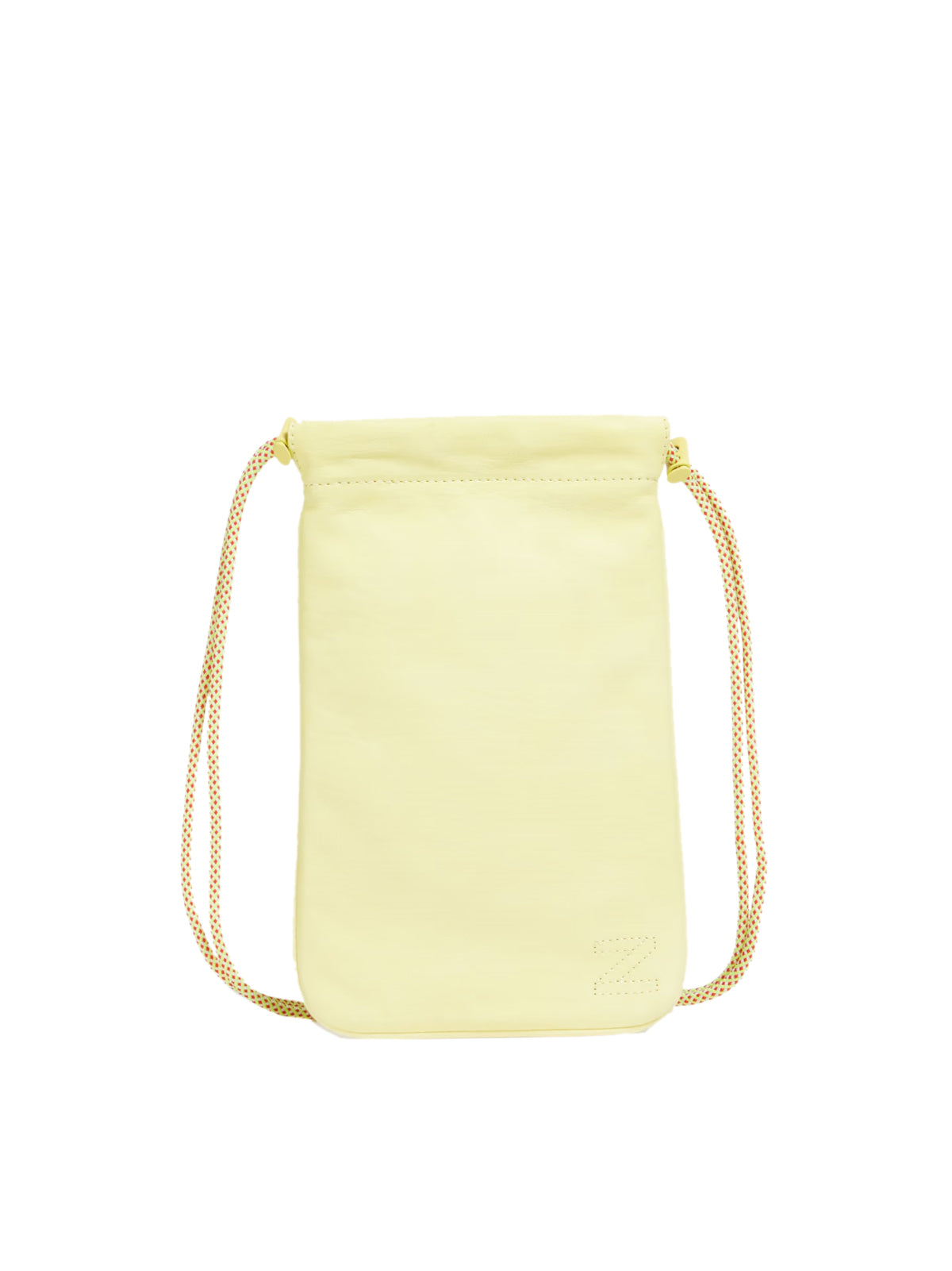 Zimmermann Logo Leather Pouch Crossbody Bag — Yellow