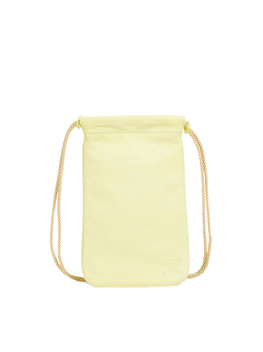 Zimmermann Logo Leather Pouch Crossbody Bag — Yellow