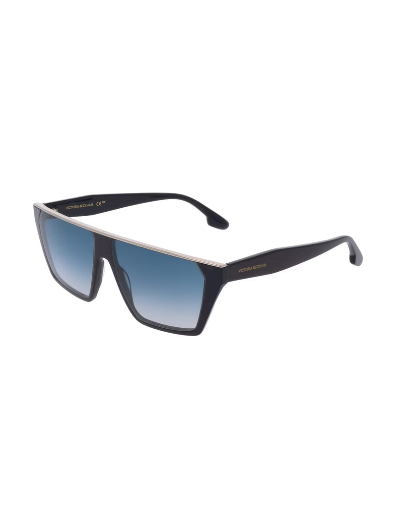 Victoria Beckham Vb683s415 Logo Acetate Sunglasses — Black