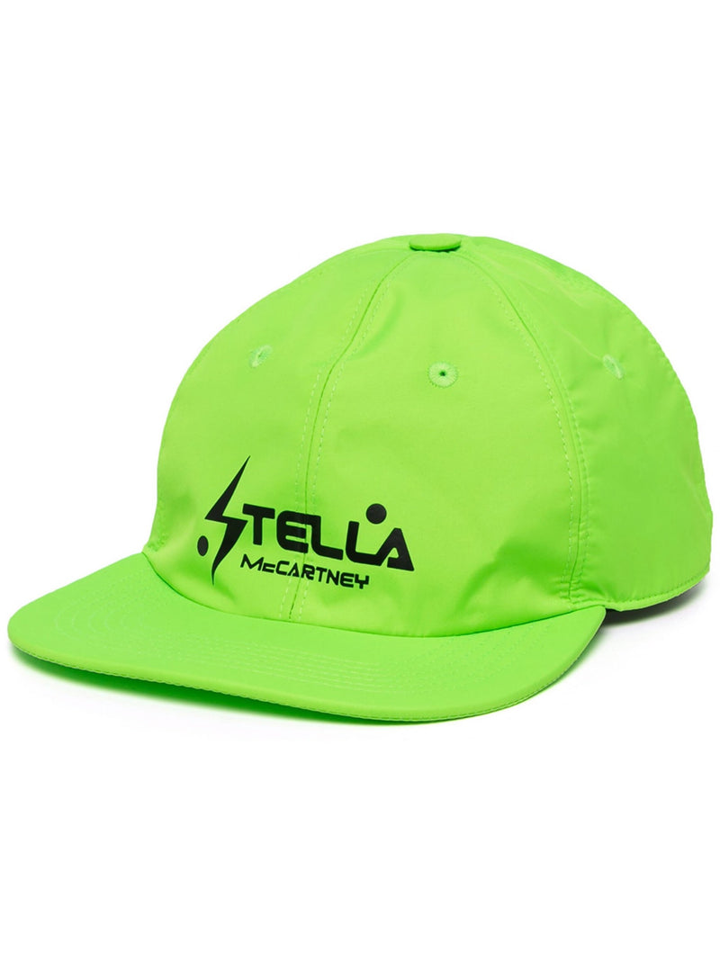 Stella Mccartney 900709w88993704 Logo-Embroidered Baseball Cap — Green Polyamide Caps