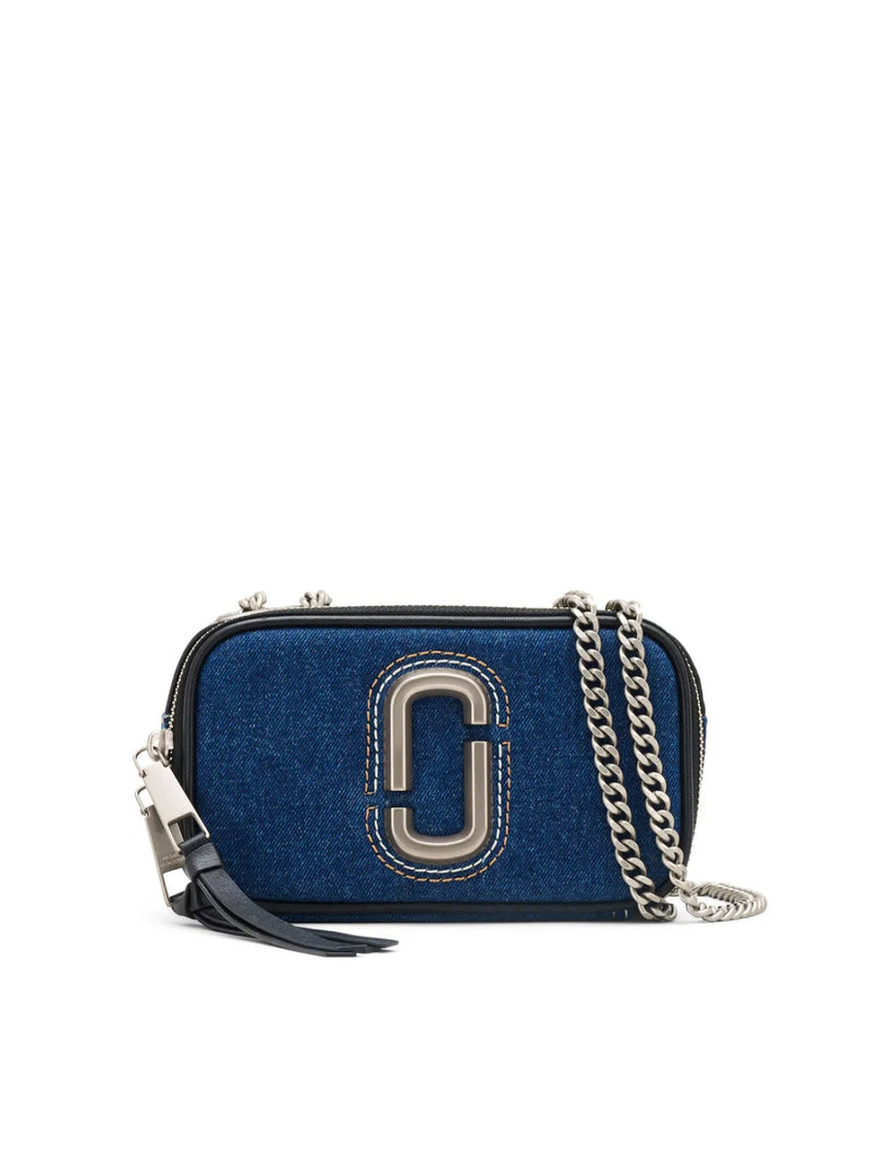 Marc Jacobs Denim Chain Shoulder Bag — Blue Textile
