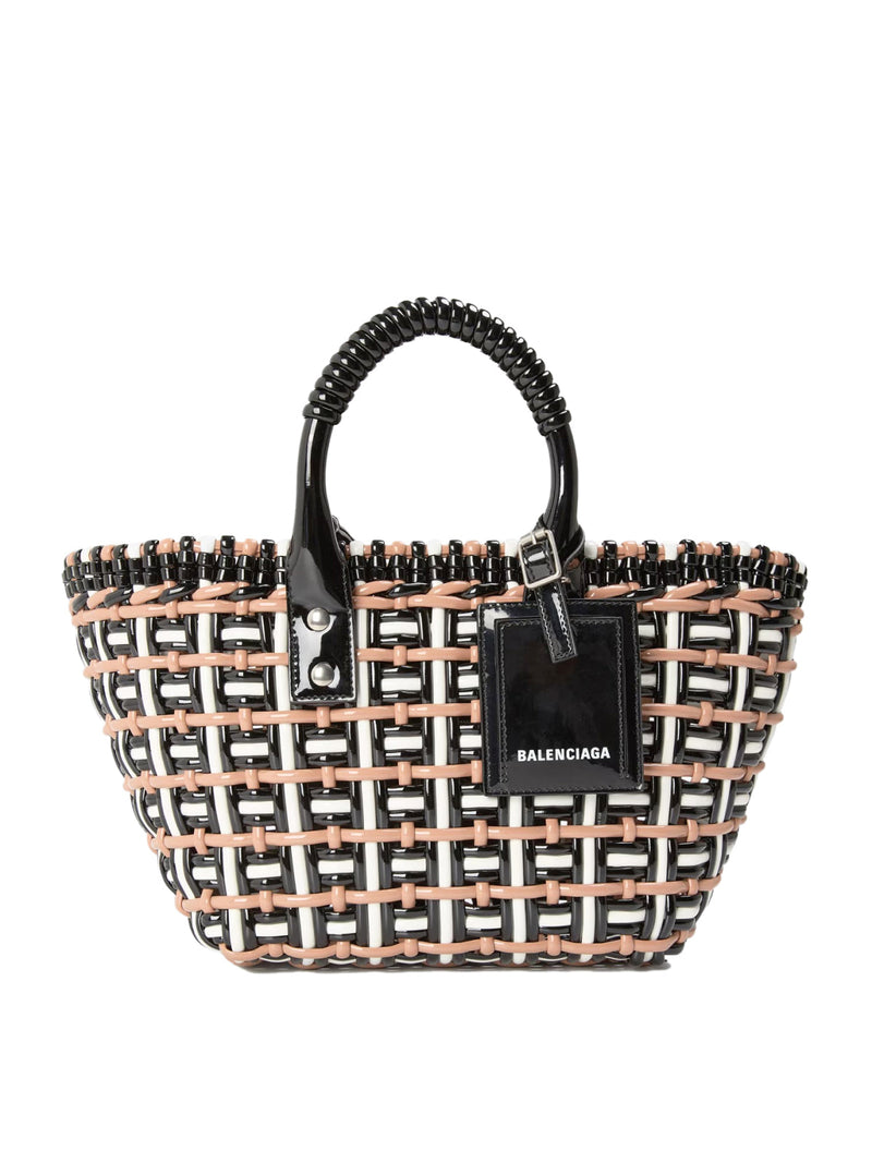 Balenciaga Braided Textile Tote Bag — Multicolor