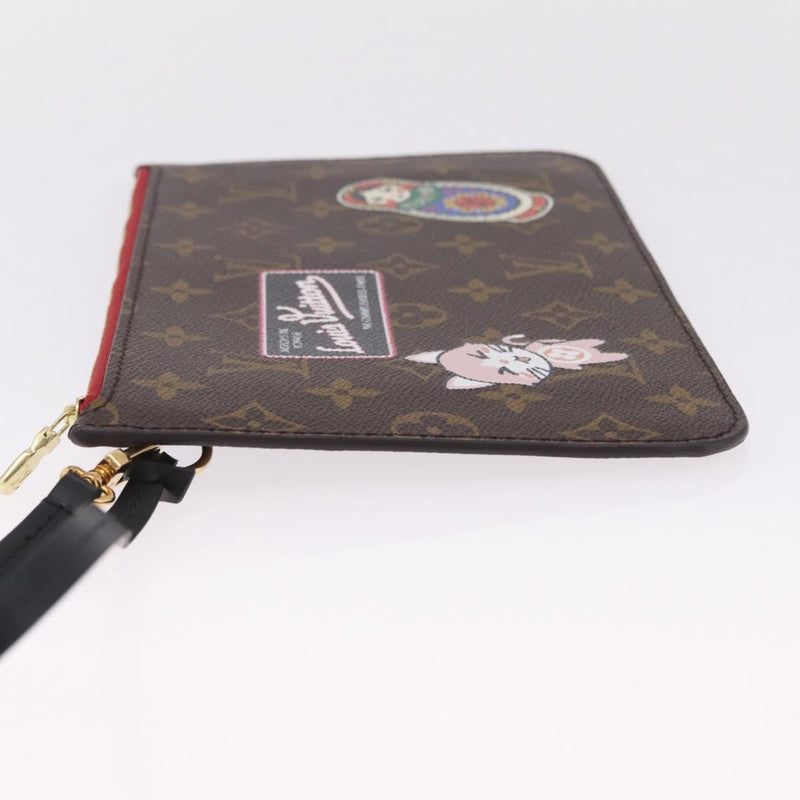 Louis Vuitton Neverfull Pochette Limited Edition World Tour Monogram Canvas Brown Bag